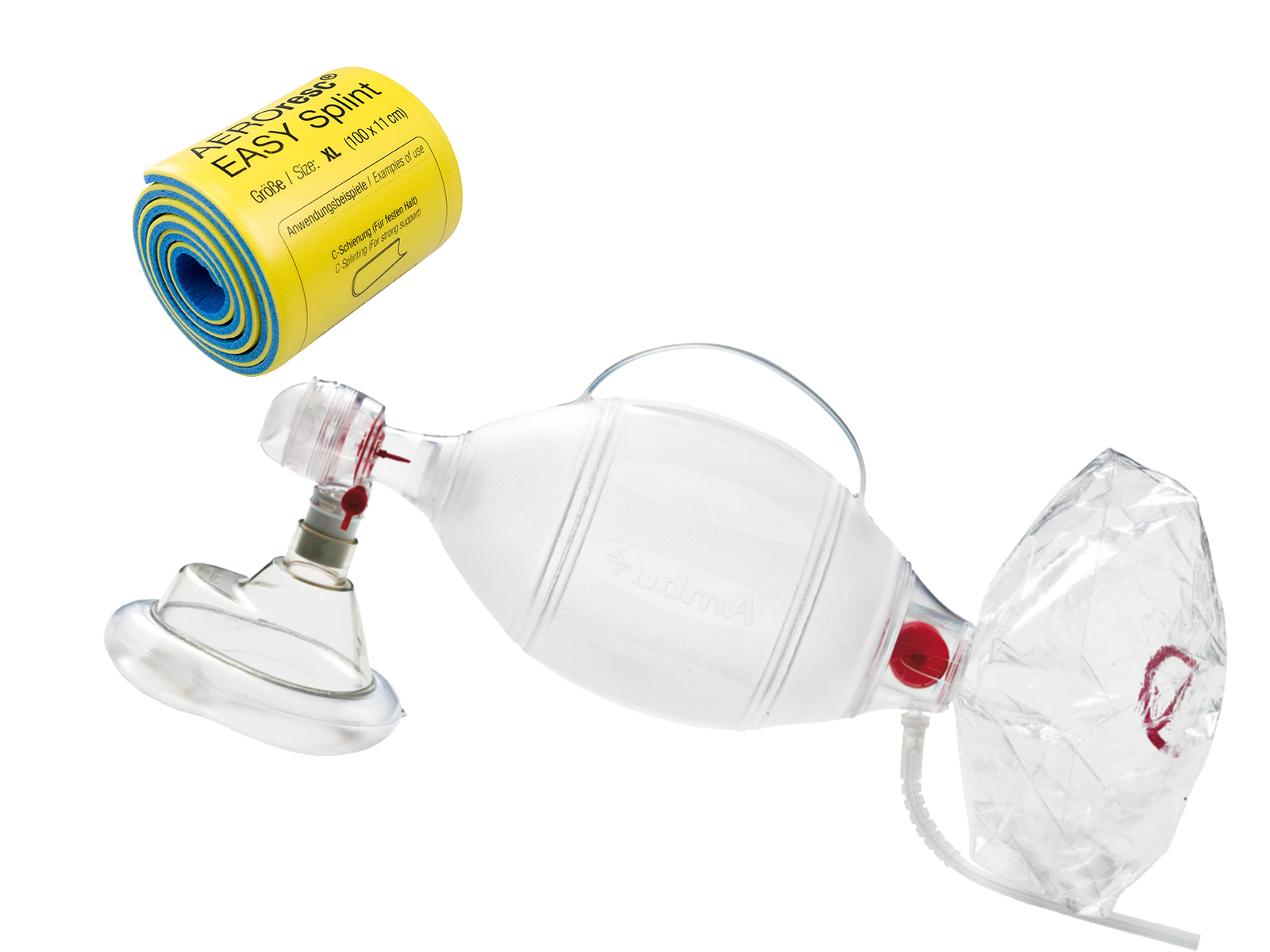 Beatmungsbeutel & Splint Schiene